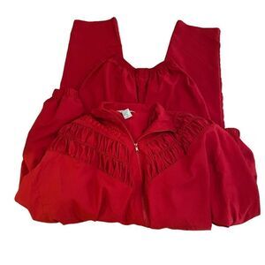 Teddi Red Jogging Set Vintage 80’s Size Medium